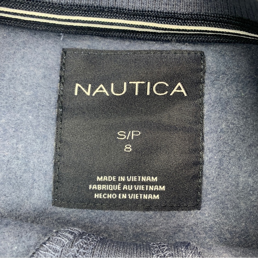 Nautica Big Boys Camo Print Crewneck Sweatshirt S/P - Picture 3 of 11